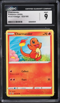 2020 Pokemon Sword & Shield Vivid Voltage Charmander #23 CGC 9 MINT