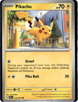 2024 Pikachu #18 Paldean Fates