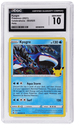 2021 Pokemon Celebrations Kyogre #3 CGC 10