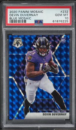 2020 Panini Mosaic Blue Devin Duvernay ROOKIE /99 #232 PSA 10 GEM MINT