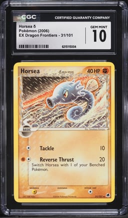 2006 Pokemon Ex Dragon Frontiers Horsea #31 CGC 10 GEM MINT