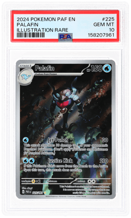 2024 Pokemon Scarlet and Violet Paldean Fates Illustration Rare Palafin #225 PSA 10