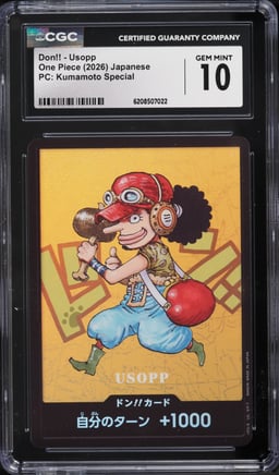 2026 One Piece Japanese Premium Collection Kumamoto Special Don!! Usopp CGC 10 GEM MINT
