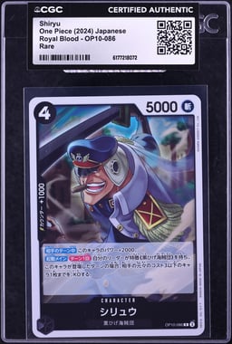 2024 One Piece Japanese Royal Blood Shiryu #OP10-086 CGC AUTH