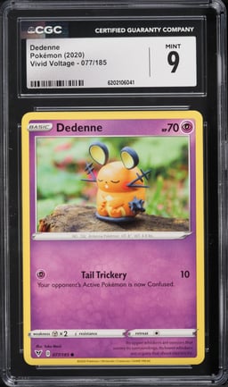 2020 Pokemon Vivid Voltage Dedenne #077 CGC 9 MINT