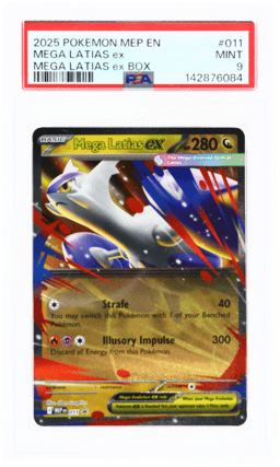 2025 Pokemon Mega Evolution Black Star Promo Box Mega Latias Ex #011 PSA 9