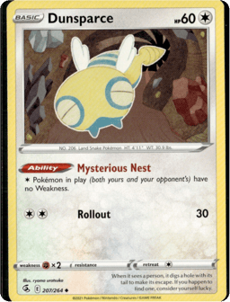 2021 Dunsparce #207 Fusion Strike