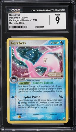 2006 Pokemon EX Legend Maker Reverse Holo Gorebyss #17 CGC 9 MINT