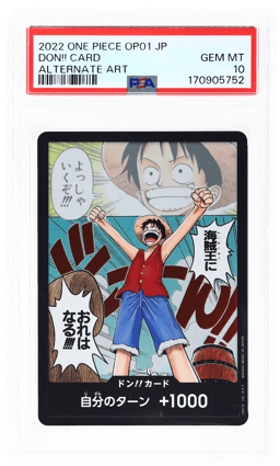 2022 One Piece Romance Dawn Japanese Alternate Art Don Card PSA 10