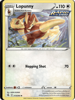 2021 Lopunny #213 Fusion Strike