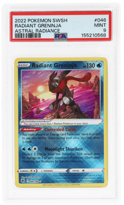 2022 Pokemon Sword and Shield Astral Radiance Radiant Greninja #046 PSA 9