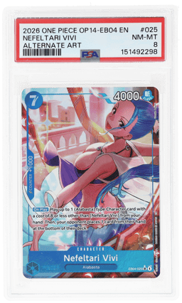2026 One Piece the Azure Sea's Seven Alternate Art Nefeltari Vivi #EB04025 PSA 8