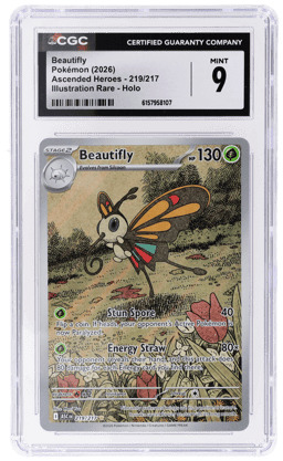 2026 Pokemon Mega Evolution Ascended Heroes Illustration Rare Beautifly #219 CGC 9