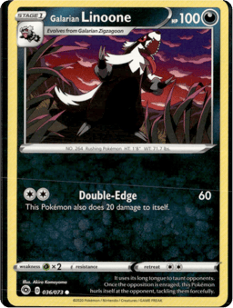 2020 Galarian Linoone #36 Champion's Path
