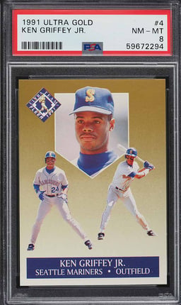 1991 Ultra Gold Ken Griffey Jr. #4 PSA 8 NM-MT
