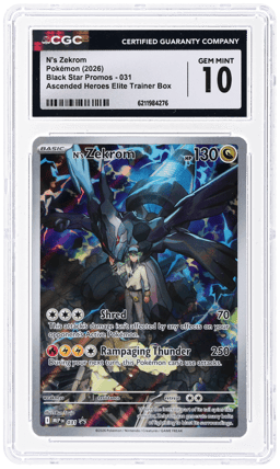 2026 Pokemon Black Star Promo Mega Evolution Ascended Heroes Elite Trainer Box N's Zekrom #031 CGC 10