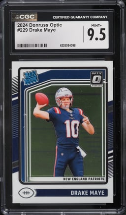 2024 Donruss Optic Drake Maye ROOKIE #229 CGC 9.5 MINT+