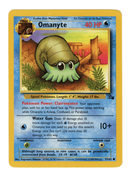1999 Omanyte #52 Fossil Unlimited