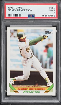 1993 Topps Rickey Henderson #750 PSA 9 MINT