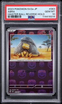 2023 Pokemon Japanese Scarlet & Violet 151 Master Ball Reverse Holo Abra #63 PSA 10 GEM MINT