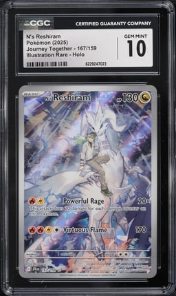 2025 Pokemon Mega Evolution Journey Together IR N's Reshiram #167 CGC 10 GEM MINT
