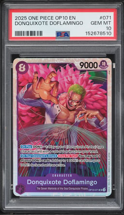 2025 One Piece Royal Blood Donquixote Doflamingo #071 PSA 10 GEM MINT