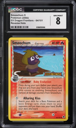 2006 Pokemon EX Dragon Frontiers Reverse Holo Smoochum #64 CGC 8 NM-MT