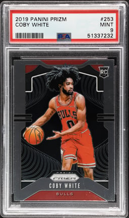 2019 Panini Prizm Coby White #253 PSA 9