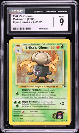 2000 Pokemon Gym Heroes Erika's Gloom #45 CGC 9 MINT