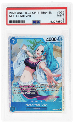 2026 One Piece the Azure Sea's Seven Nefeltari Vivi #EB04-025 PSA 9