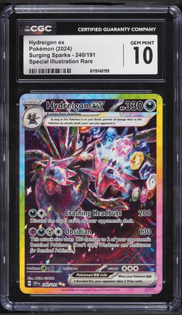 2024 Pokemon Scarlet & Violet Surging Sparks SIR Hydreigon Ex #240 CGC 10 GEM MINT