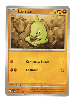 2023 Larvitar #105 Obsidian Flames
