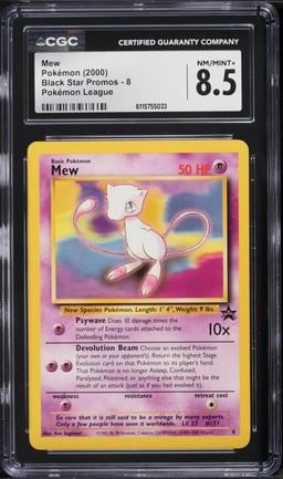 2000 Pokemon League Promo Mew #8 CGC 8.5 NM-MT+