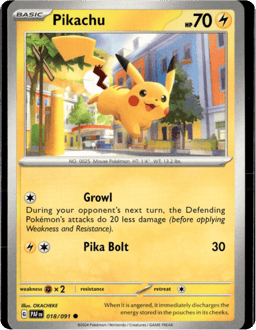 2024 Pikachu #18 Paldean Fates