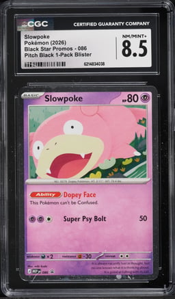 2026 Pokemon Mega Evolution Promo Pitch Black Slowpoke #86 CGC 8.5 NM-MT+