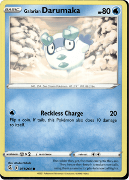 2021 Galarian Darumaka #71 Fusion Strike
