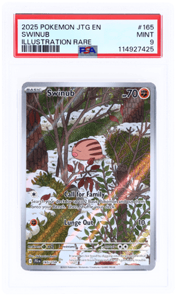 2025 Pokemon Journey Together Illustration Rare Swinub #165 PSA 9