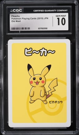 2019 Pokemon Japanese Playing Cards Old Maid Pikachu CGC 10 GEM MINT
