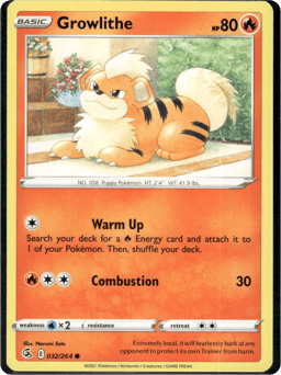 2021 Growlithe #32 Fusion Strike