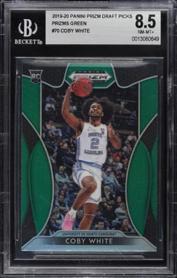 2019 Panini Prizm Draft Picks Green Coby White ROOKIE #70 BGS 8.5 NM-MT+