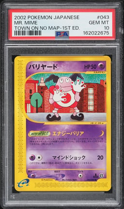 2002 Pokemon Japanese The Town On No Map 1st Edition Mr. Mime #43 PSA 10 GEM MINT