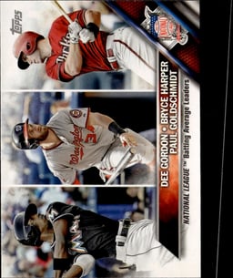 2016 2015 National League Batting Average Leaders: Paul Goldschmidt / Dee Gordon / Bryce Harper #338 Topps