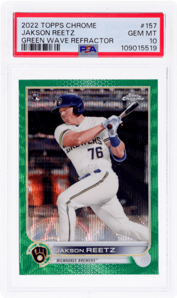 2022 Topps Chrome Green Wave Refractor Jakson Reetz #157 93/99 PSA 10