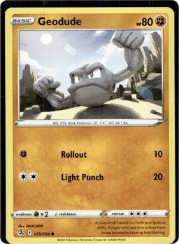2021 Geodude #135 Fusion Strike