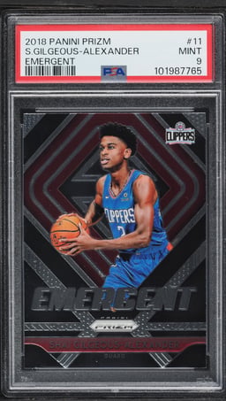 2018 Panini Prizm Emergent Shai Gilgeous-Alexander ROOKIE #11 PSA 9 MINT