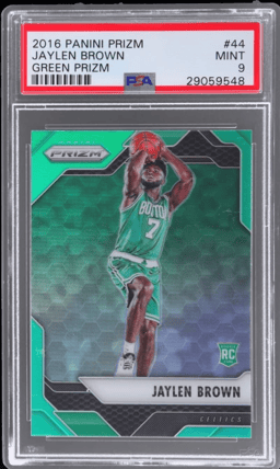 2016 Panini Prizm Green Prizm Jaylen Brown #44 PSA 9