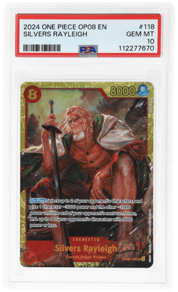 2024 One Piece Two Legends Silvers Rayleigh #OP08118 PSA 10