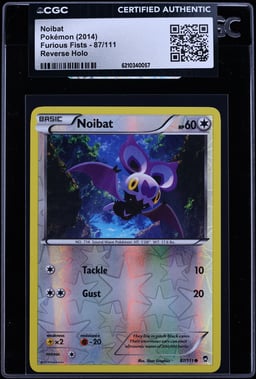 2014 Pokemon Furious Fists Reverse Holo Noibat #87 CGC AUTH