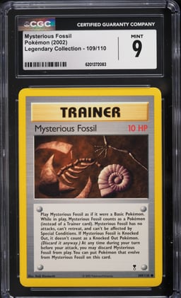 2002 Pokemon Legendary Collection Mysterious Fossil #109 CGC 9 MINT