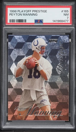1998 Playoff Prestige Peyton Manning ROOKIE #165 PSA 7 NRMT